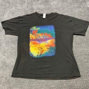 Suna Santana SuperNatural Now Tour 2019 T Shirt Mens XL Black Cotton Casual Tee